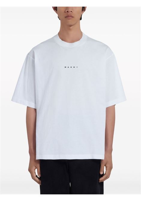 logo t-shirt man white MARNI | HUMU0223P1 USCS87LOW01